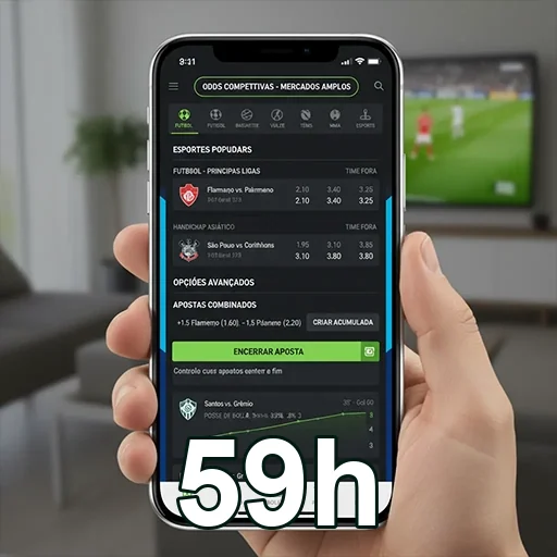 Acesso mobile da plataforma 59h no celular