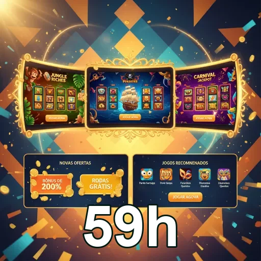 Tela do app 59h com jogos leves para momentos de lazer